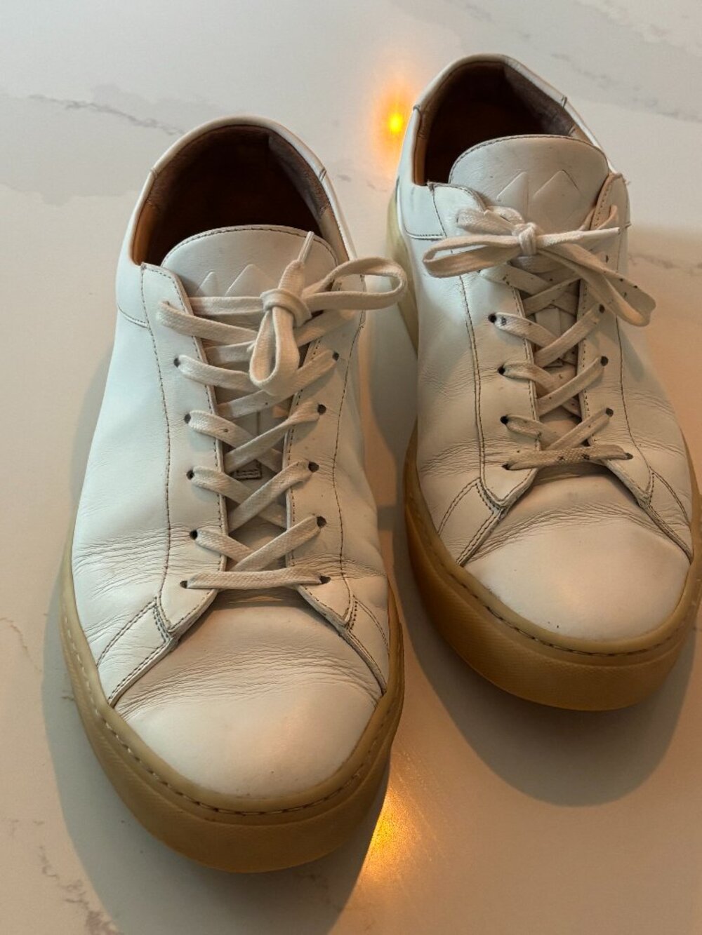 Men's Koio White Capri Leather Sneakers